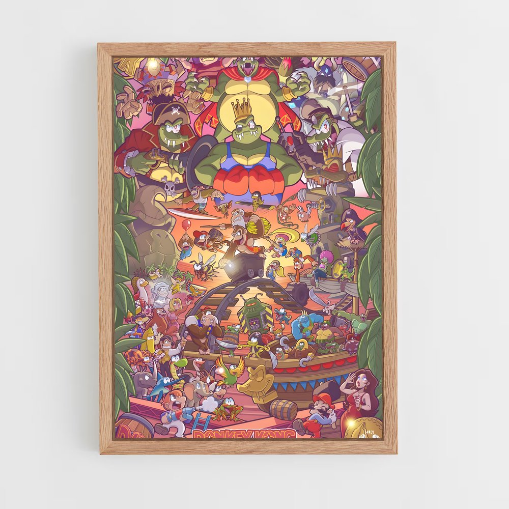 Poster Diddy Kong Adventure – affiche Mario (vue 4)